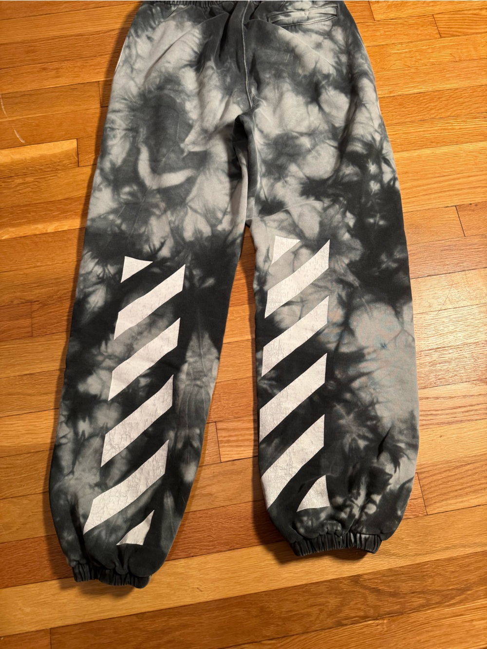 Off-White Tie Dye Bleach Wash Sweatpants *read description - Picture 12 of 16